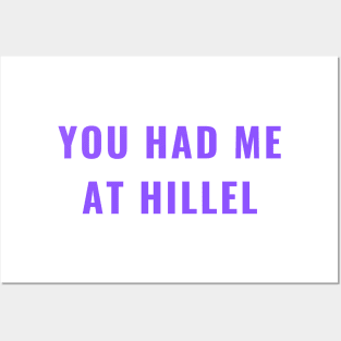 You Had Me at Hillel - Purple Posters and Art